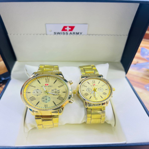 Swiss Army Chain Gold  Watch Couple Watch