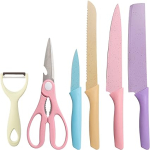6 Pcs Colorful Knife Set