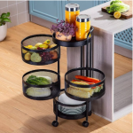 4 Tier Round Kitchen Storage Rack