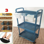 3 Layer Plastic Trolley Kitchen Storage Rack