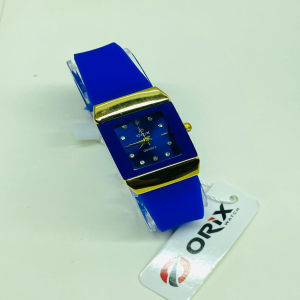 Orix Rubber Strap Watch For Ladies (Blue)