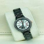 Orix Sliver Tone Crystal Ladies Watch