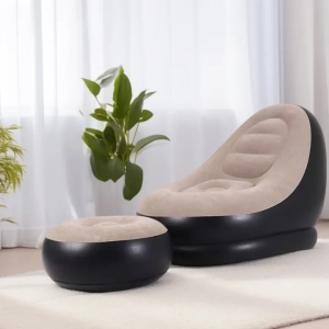 Inflatable Air Sofa With Foot Rest