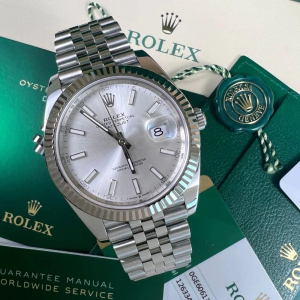 Rolex Datejust Chronograph Sliver Dial Mens Watch