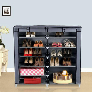 6 Layer Double Raw Shoe Rack