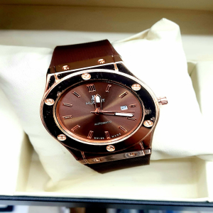 Hublot Black Heart Special Date Brown Dial Mens Watch