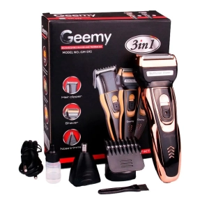 GM-595 Geemy 3in1 Rechargeable Shave and Trimmer Set