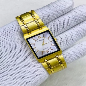 Citizen Rectangular Gold Strap Ladies Watch