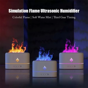 7 Color Air Humidifier Flame Lamp 