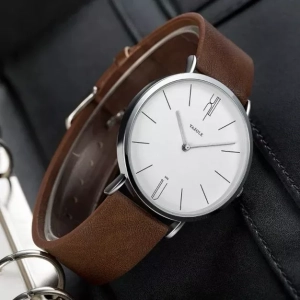 Yazole Leather Strap Mens Watch