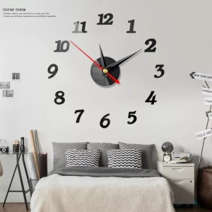 3D Mirror Wall Clock