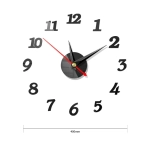 3D Mirror Wall Clock