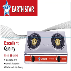 Earth Star Dual Burner Gas Cooker ES-626DB