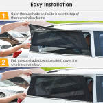 2 Pcs Back Window ShieldCover