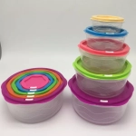 5 Pcs Round Rainbow Food Container Set