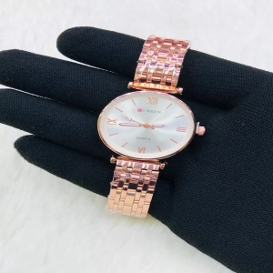 Curren Rose and Sliver Mix White Dial Ladies Watch