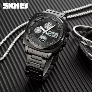 Skmei Steel Black Military Sports Watch