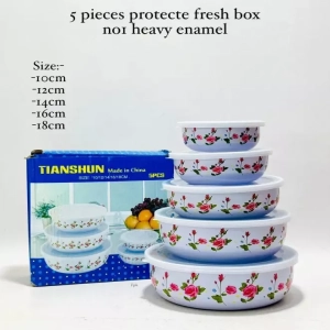 5 Pcs Enamelware Storage Bowl Set