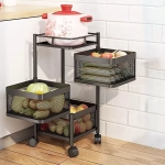 3 Layer Square Shape Kitchen Storage Rack