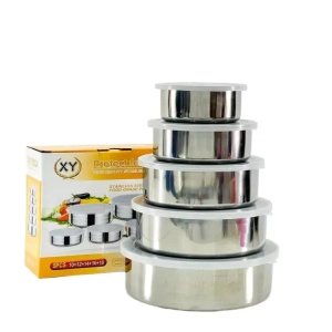 5 Pcs Steel Fresh Container With Lid