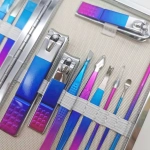 15 Pcs Rainbow Nail Cutter Set