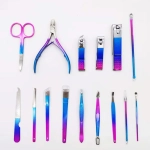 15 Pcs Rainbow Nail Cutter Set