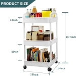 3 Tier Utility Rolling Cart