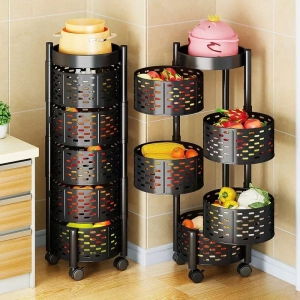 5 Layer Round Movable Storage Rack