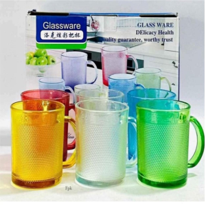 6 Pcs Color Handle Glass Set