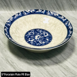 9 Inch Porcelain Plate PR Blue