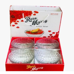 Rose Marry 4 Pcs Bowl Set