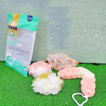 Bath Sponge Set With Shower Cap