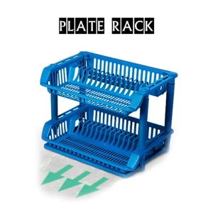 2 Tier Plastic Plate Rack