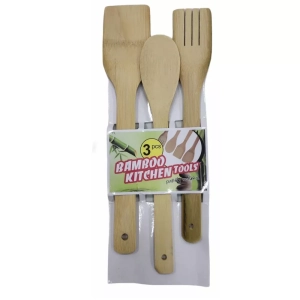 3 Pcs Bamboo Kitchen Tools