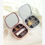 Multi-Grid Jewelry Box With Mirror