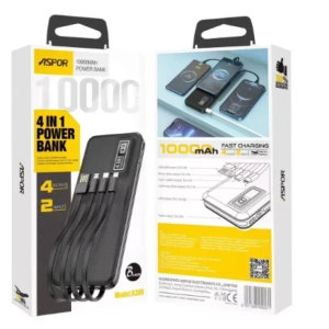 Aspor 4 In1 10000mAh Power Bank -  A300