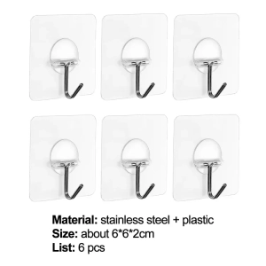 6 Pcs Steel Hook Hanger