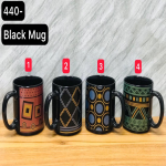 Art Pattern Black Mug -E 440-