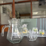 Hexagon 5 Pcs Water Glass Set - (2516)