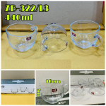 3 Pcs Deli Glassware - 440ml ZB-322