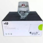 6 Pcs Hexagon Deli Glass Cup Set - 310ML