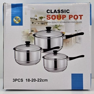 3 Pcs Classic Soup Pot