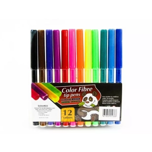 12 Colors Fibre Tip Pens