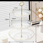 3 Tier Stone Pattern Cake Stand