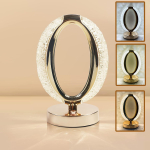 Diamond Crystal Oval Shaped Rechargeable Table Lamp