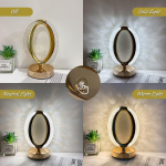Diamond Crystal Oval Shaped Rechargeable Table Lamp