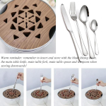 Rose Egg Cutlery Holder With 12 Pcs Spoons