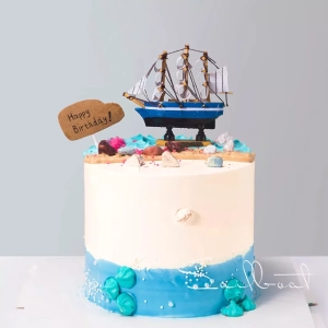 Cake Topper - Sailing Ship Boat