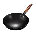 34cm Chinese Wok Pan With Wood Handle