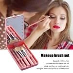 Makeup Brush Set With LED Mirror